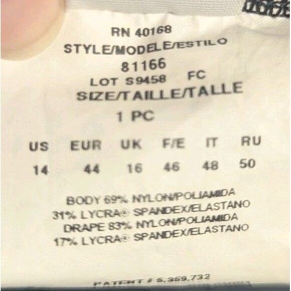 Miraclesuit Escape One Piece Swimsuit Black Underwire Slimming Ruched Size 14 - Picture 11 of 11